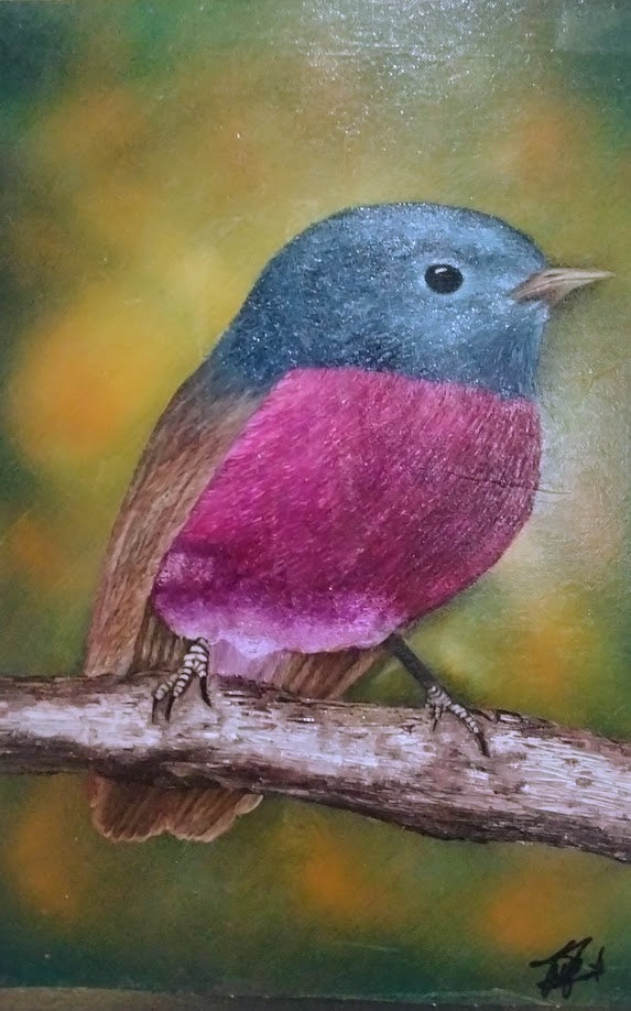 AZULILLO VENRIROSADO LIENZO AL OLEO