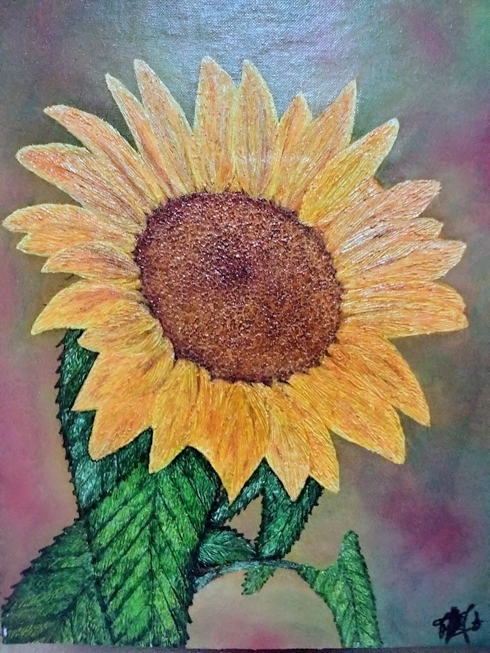 GIRASOL LIENZO AL OLEO