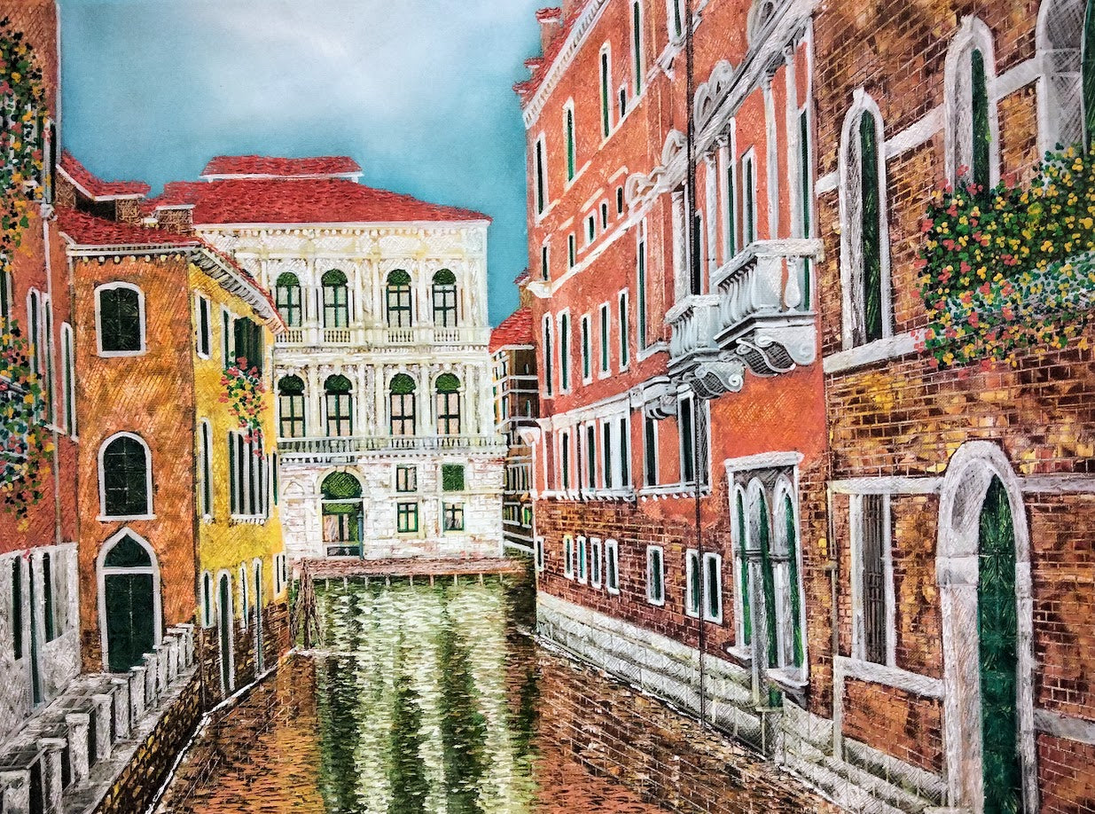 VENECIA TURISTICA DOS LIENZO AL OLEO
