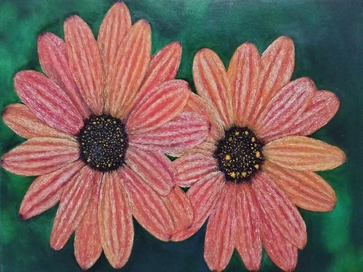 Flores lienzo al oleo