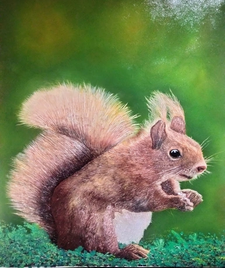 ARDILLA DE BOSQUE    LIENZO AL OLEO