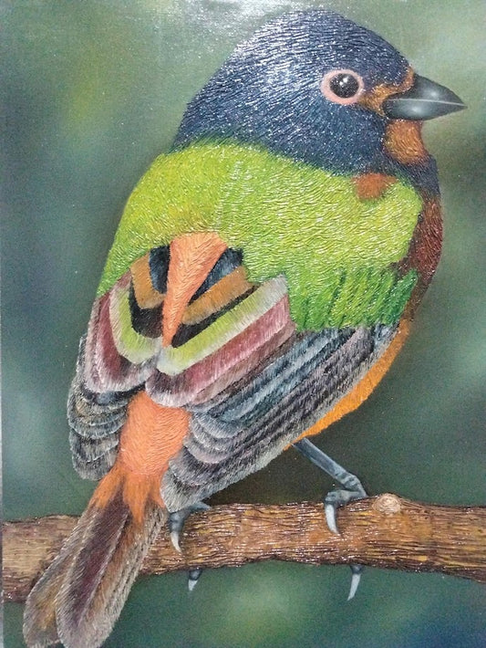 AZULILLO DE COLORES  LIENZO AL OLEO