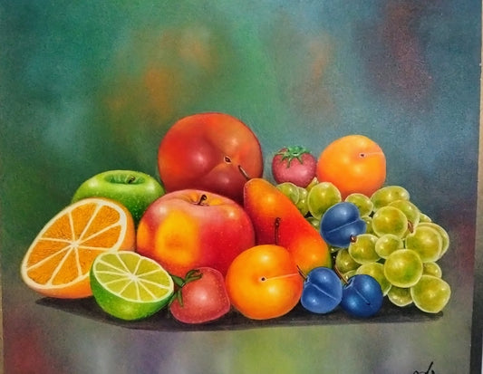 FRUTA  DE PUEBLO  LIENZO AL OLEO