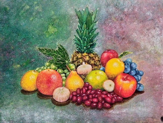 FRUTA Y GRANO  LIENZO AL OLEO