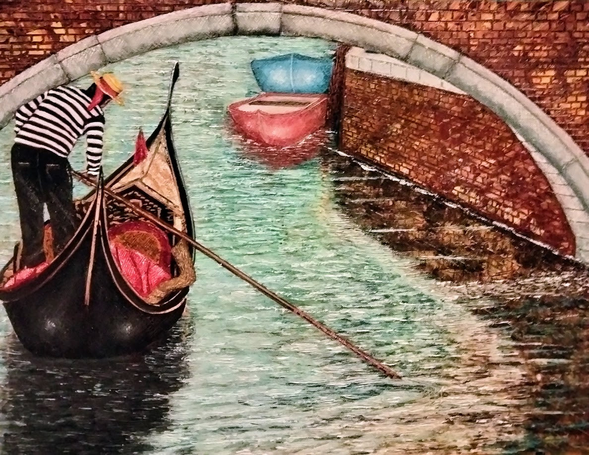 GONDOLERO   LIENZO AL OLEO