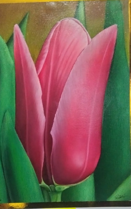 PETALOS DE FLOR  LIENZO AL OLEO