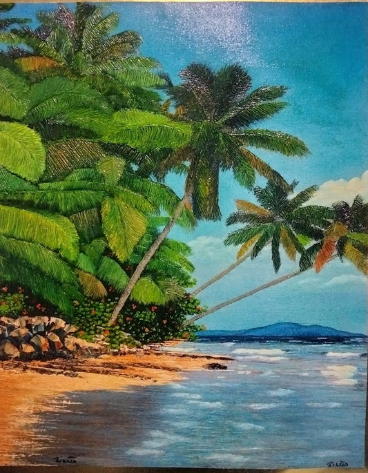 PLAYA DE PACION   LIENZO AL OLEO