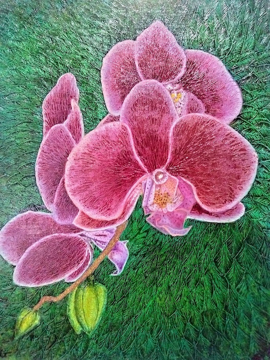 RETOÑO DE ORQUIDEA LIENZO AL OLEO