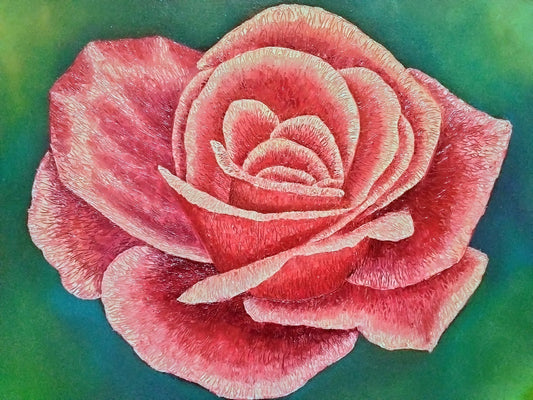 ROSA EN RELIEVE     LIENZO AL OLEO