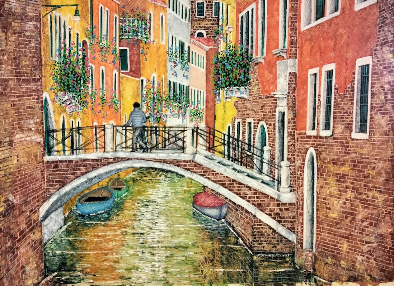 VENECIA TURISTICA   LIENZO AL OLEO