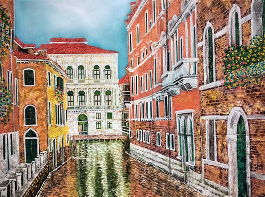 VENECIA TURISTICA DOS   LIENZO AL OLEO