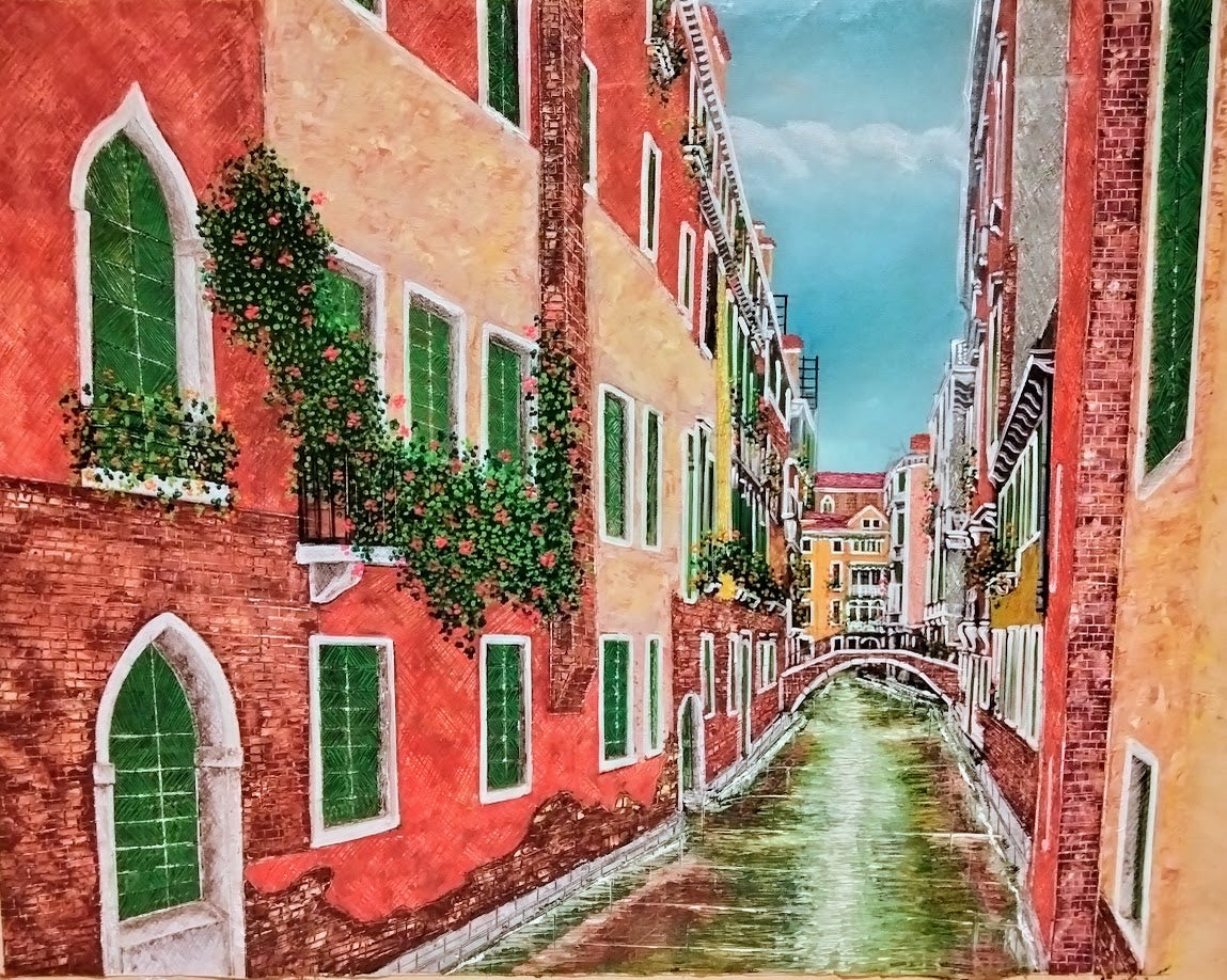 VENEZIA AMOROSA   LIENZO AL OLIO