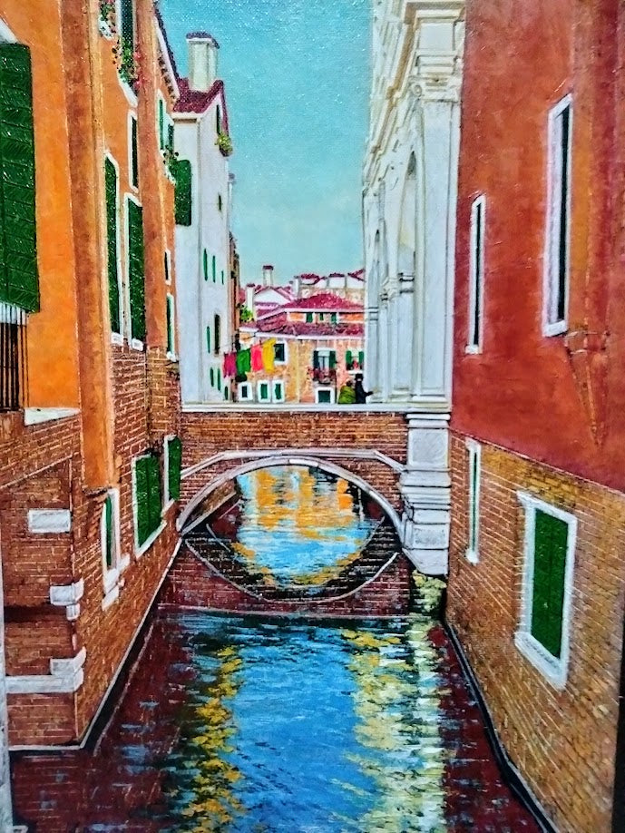 VENEZIA PUENTE LIENZO AL OLEO