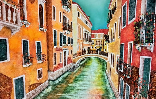 VENEZIA ROMANTICA  LIENZO AL OLIO