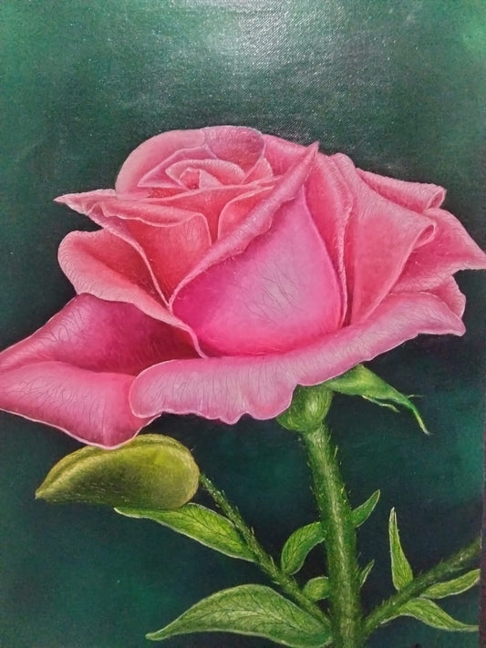 Flor lienzo al oleo