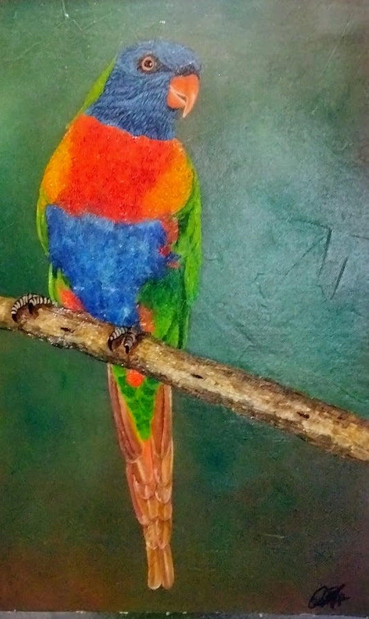PAPAGALLO   LIENZO AL OLEO